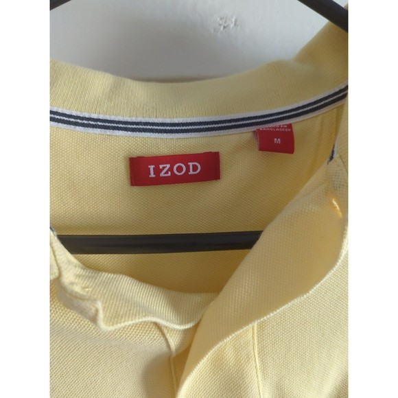 (2) Tehama IZOD Men's M Yellow Short Sleeve Polo Shirts - Picture 3 of 12